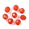 Transparent Acrylic Beads, Faceted, Cone, Red, 7.5mm, Hole: 1.7mm, 2173pcs/500g