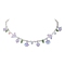 Glass with Malaysia Jade Beaded Necklaces, Jewely for Women, Flower, Plum, 18.78 inch(47.7cm)