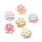 Cartoon Opaque Resin Cabochons, for Jewelry Making, Mixed Color, Flower, 12x13.5x7mm