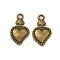 Tibetan Style Alloy Pendants, Cadmium Free & Nickel Free & Lead Free, Sacred Heart, Antique Bronze, 21x12x3.5mm, Hole: 2.5mm, about 540pcs/1000g