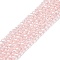 Electroplate Glass Beads Strands, Pearl Luster Plated, Faceted, Rondelle, Pink, 2.9~3.3x2mm, Hole: 0.8mm, about 135~140pcs/strand, 32~34cm