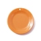 Mini ABS Plastic Dish, for Dollhouse Accessories, Pretending Prop Decorations, Orange, 50.5x7mm, Hole: 2.5mm