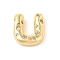 Brass Micro Pave Clear Cubic Zirconia Pendant, Letter A~Z, Letter U, 21x18.5x6mm, Hole: 4mm