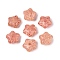 Picasso Opaque Glass Beads, Star, Dark Salmon, 15~15.5x15.5~16x8~8.5mm, Hole: 1~1.5mm, About 213pcs/pound