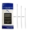 Iron Yarn Needles, Big Eye Blunt Needles, for Cross-Stitch, Knitting, Ribbon Embroidery, Platinum, 36~42x0.76mm, 12pcs,
