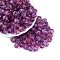 Picasso Transparent Glass Beads, Pumpkin, Medium Violet Red, 8.5~9mm, Hole: 0.9~1.2mm, About 750pcs/pound