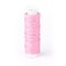 Waxed Polyester Cord, Micro Macrame Cord, for Leather Project, Bracelet Making, Shoe Reparing, Bookbinding, Flat, Pearl Pink, 0.8mm, about 32.8 yards(30m)/roll