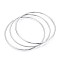 3Pcs 304 Stainless Steel Plain Bangles Set For Women, Ring, Stainless Steel Color, 0.2cm, Inner Diameter: 2-3/8 inch(6cm)