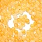 Frosted Transparent Acrylic Beads, Round, with Gold Foil & Glitter, Gradient Color, Orange, 6x5.5mm, Hole: 1.8mm, about 4545pcs/500g