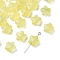 30Pcs Baking Paint Glass Beads, Star, Light Goldenrod Yellow, 11.5x12x6.5mm, Hole: 1.2mm