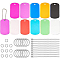 DIY Keychain Kit, with Aluminum Pendants, Rectangle Blank Tags, Iron Ball Chain, Jump Ring, Split Key Ring, Mixed Color, 10.8x7.4x1.8cm