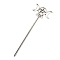 Alloy Hair Sticks, Moon with Star, Hair Accessories for Women, Platinum, 139x49mm