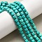 Synthetic Turquoise Beads Strands, Faceted Table Cut Cube, 5~6x5~6x5~6mm, Hole: 1.2mm, about 61pcs/strand, 12.20~12.80''(31~32.5cm)