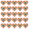 50Pcs Alloy Pendants, with Enamel, Heart Charm, Colorful, 25x26x1.5mm, Hole: 1.8mm