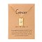 Twelve Constellations Pendants Necklaces, Stainless Steel Necklaces, Golden, Cancer, 15.75 inch(40cm)