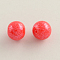 Spray Painted Glass Round Bead Strands, Red, 10mm, Hole: 1.3~1.6mm, about 80pcs/strand, 31.4 inch