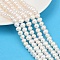 Natural Cultured Freshwater Pearl Beads Strands, Potato, Grade 3A++, Seashell Color, 7~8mm, Hole: 0.7mm, about 54~55pcs/strand, 14.09~14.37 inch(35.8~36.5cm)