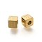 Ion Plating(IP) 304 Stainless Steel Beads, Cube with Letter, Real 14K Gold Plated, Letter B, 5x5x5mm, Hole: 2mm