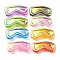 UV Plating Resin Cabochons, Iridescence, Swimming Google, Mixed Color, 13x30x4mm