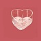 Plastic Candle Cup, Clear, Heart, 38x38x18mm