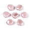Handmade Porcelain Beads, Shell Shape, Bright Glazed Porcelain, Misty Rose, 9.5~10x11.5~12x6~6.5mm, Hole: 1.6~2mm