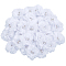30Pcs Polyester & Plastic Imitation Pearl & Rhinestone Flower Ornament Accessories, for Dress Costumes Decorations, White, 55x24mm