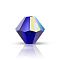Preciosa® Crystal Beads, Czech Crystal, Bicone(451 69 302 Rondelle), 30240 200 Cobalt Blue AB, 5mm, Hole: 1mm