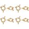 304 Stainless Steel Spring Ring Clasps, Ring, Golden, 12.5x4mm, Hole: 2.5mm, 8pcs/box