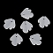 Frosted Acrylic Pendants, Petaline Charms, White, 15x14.5x4mm, Hole: 1.5mm, about 1562pcs/500g
