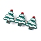 Christmas Theme Resin Alligator Hair Clips, with Iron Chips, for Girls, Christmas Tree, 28x66x15mm