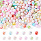 13 Colors Opaque Acrylic Beads, Gradient Color, Round, Mixed Color, 8mm, Hole: 1.8mm, 50pcs/color