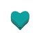 Heart Food Grade Eco-Friendly Silicone Beads, Turquoise, 12x14x8mm, Hole: 2.2mm