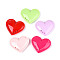 Opaque Acrylic Pendants, Heart, Mixed Color, 47x54x13.5mm, Hole: 3mm & 2~3mm