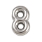 304 Stainless Steel Pendants, Figure Charms, Stainless Steel Color, Number 8, 20x12.5x5.5mm, Hole: 2mm
