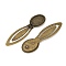 Vintage Tibetan Style Alloy Bookmarks Cabochon Settings, Lead Free & Cadmium Free & Nickel Free, Antique Bronze, Oval Tray: 25x18mm, 85x24x3mm