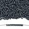 TOHO Demi Round Seed Beads, Japanese Seed Beads, Matte Metallic Colours, (612) Matte Color Gun Metal, 8/0, 3x1.15mm, about 33500pcs/pound(450g)