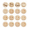 Basswood Milestone Cards, with Word, Flat Round, BurlyWood, 100x3mm, 12pcs/set, 2sets/bag