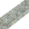 Natural Labradorite Beads Strands, Faceted, Round, 3~3.5mm, Hole: 0.3mm, about 128pcs/strand, 14.9 inch