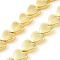 Electroplated Synthetic Non-Magnetic Hematite Beads Strands, Heart, Golden Plated, 8x8x3mm, Hole: 0.9mm, about 49~51pcs/strand, 15.75''(40cm)