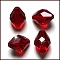 Imitation Austrian Crystal Beads, Grade AAA, K9 Glass, Faceted, Bicone, Dark Red, 6x9.5mm, Hole: 0.7~0.9mm