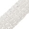 Transparent Crackle Glass Beads Strands, Bamboo Joint, Clear, 8x10.5mm, Hole: 1.7mm, about 38pcs/strand, 15.35''(39cm)