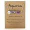 667 Stainless Steel with Natural Amethyst & Natural Dalmatian Jasper & Natural Sodalite Chip Pendant Necklaces, Stainless Steel Color, Flat Round with 12 Constellations Pattern, Aquarius, 19.29~20.08 inch(49~51cm)