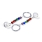 Gemstone Keychain, with Iron Rings, 95~96mm