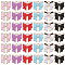 36Pcs 6 Colors Alloy Enamel Pendants, Bowknot Charms, Golden, Mixed Color, 15x16x2mm, Hole: 2mm, 6pcs/color