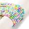 Handmade Lampwork Beads Strands, Disc Beads, Colorful, 2.5x2mm, Hole: 1mm, about 224pcs/strand, 15.55 inch(39.5cm)