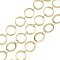 304 Stainless Steel Ring Link Chains, Soldered, with Spool, Ion Plating(IP), Golden, 10x1mm