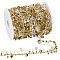 ABS Plastic Cord Beads, Diamond, Gold, 116x90mm, 10m/roll