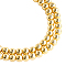 2 Strand Electroplate Non-magnetic Synthetic Hematite Beads Strands, Beads Strands, Round, Golden Plated, 8mm, Hole: 1mm, about 52pcs/strand, 15.7 inch