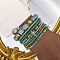 8Pcs 8 Styles Glass Seeded Beaded Stretch Bracelet Set, Stackable Bracelet for Women, with Alloy, Dark Sea Green, 2-3/8 inch(6cm)