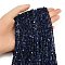 Natural Sodalite Beads Strands, Round, Faceted, 3~4mm, Hole: 0.6~0.8mm, about 122~128pcs/strand, 15.35 inch(39cm)